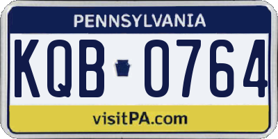 PA license plate KQB0764