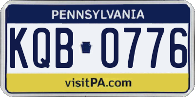 PA license plate KQB0776