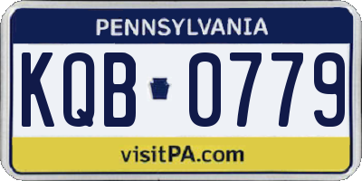 PA license plate KQB0779