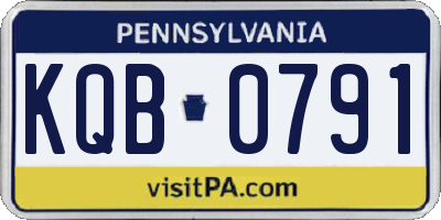 PA license plate KQB0791