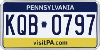 PA license plate KQB0797