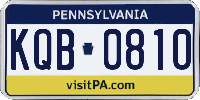 PA license plate KQB0810
