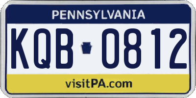 PA license plate KQB0812