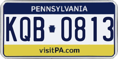 PA license plate KQB0813