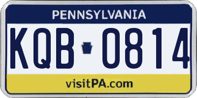 PA license plate KQB0814