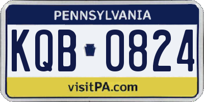 PA license plate KQB0824