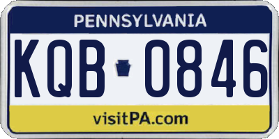 PA license plate KQB0846
