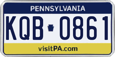 PA license plate KQB0861
