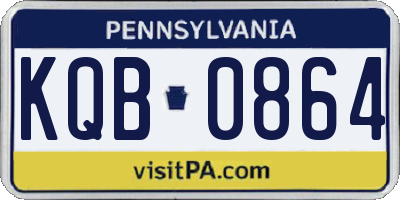 PA license plate KQB0864