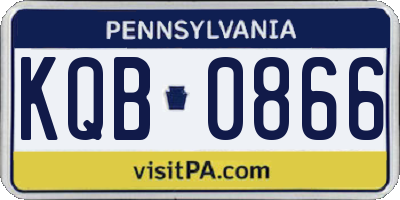 PA license plate KQB0866