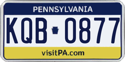 PA license plate KQB0877