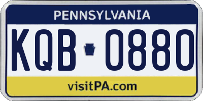 PA license plate KQB0880