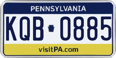 PA license plate KQB0885