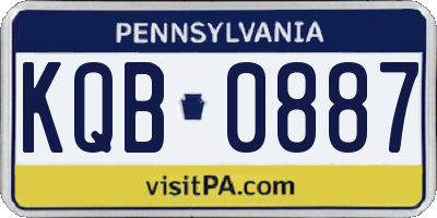 PA license plate KQB0887