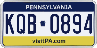 PA license plate KQB0894
