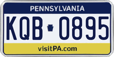 PA license plate KQB0895