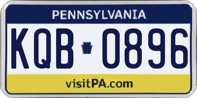 PA license plate KQB0896