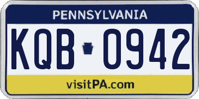 PA license plate KQB0942