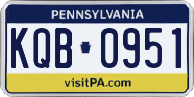 PA license plate KQB0951