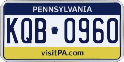 PA license plate KQB0960