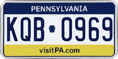 PA license plate KQB0969