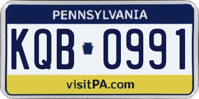 PA license plate KQB0991