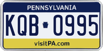 PA license plate KQB0995
