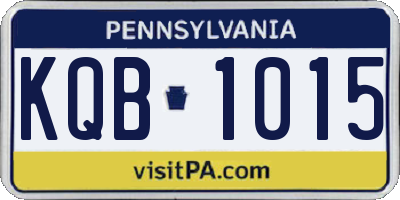 PA license plate KQB1015