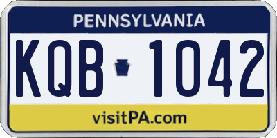 PA license plate KQB1042