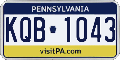 PA license plate KQB1043