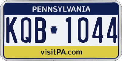 PA license plate KQB1044