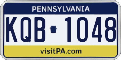 PA license plate KQB1048