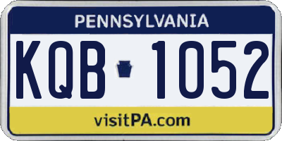 PA license plate KQB1052