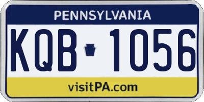 PA license plate KQB1056