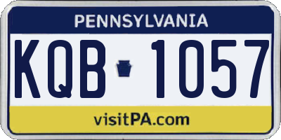 PA license plate KQB1057