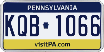 PA license plate KQB1066