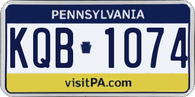 PA license plate KQB1074