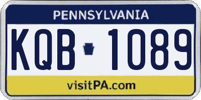 PA license plate KQB1089