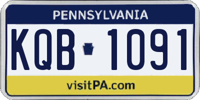PA license plate KQB1091