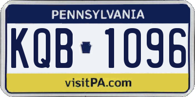 PA license plate KQB1096