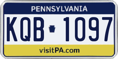 PA license plate KQB1097