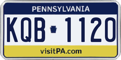 PA license plate KQB1120
