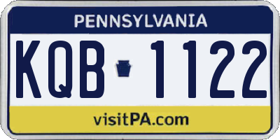 PA license plate KQB1122