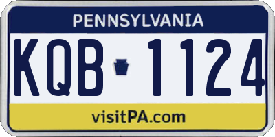PA license plate KQB1124