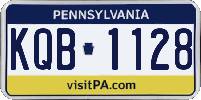 PA license plate KQB1128