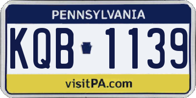 PA license plate KQB1139