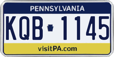 PA license plate KQB1145