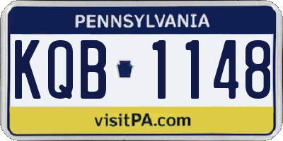 PA license plate KQB1148