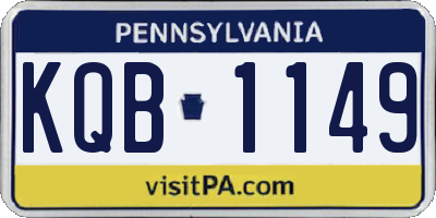 PA license plate KQB1149