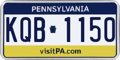 PA license plate KQB1150